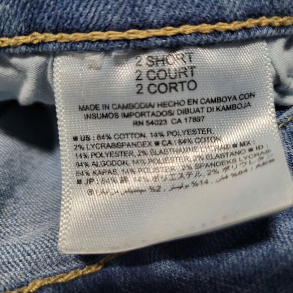 Old Navy Curvy Profile Mid Rise Jeans Womens Size 2 Straight Light Wash Denim - Picture 5 of 5